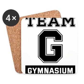 Vierte Klasse Team Gymnasium Weiterführend Abi Vie - Untersetzer (4er-Set) - Weiß - Vorne