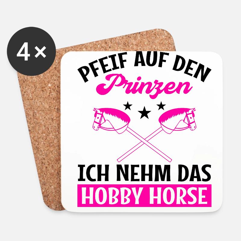 Pfeif Auf Den Prinzen Ich Nehm Das Hobby Horse Ste - Untersetzer (4er-Set) - Weiß