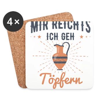 Mir Reichts Ich Geh Töpfern Lehmarbeit Keramik Töp - Untersetzer (4er-Set) - Weiß - Vorne