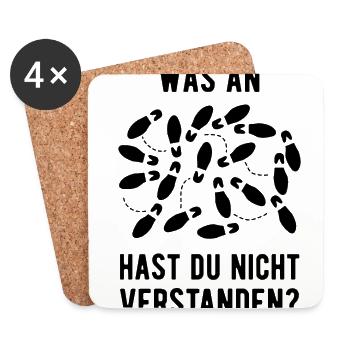 Was Am Tanzen Hast Du Nicht Verstanden Tänzer Tanz - Untersetzer (4er-Set) - Weiß - Vorne
