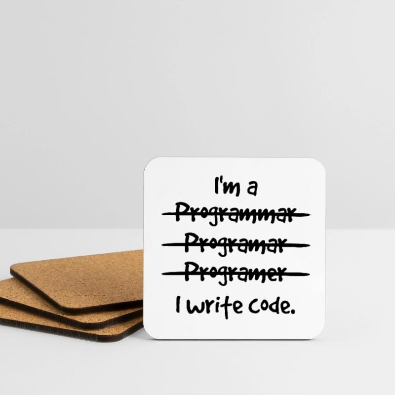 I'm A Programmer I Write Code Computer Scientist A Untersetzer (4er-Set)
