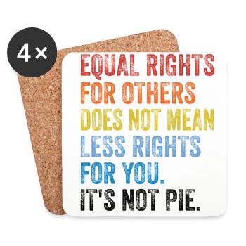 Equal Rights For Others Does Not Mean Less Rights - Untersetzer (4er-Set) - Weiß - Vorne