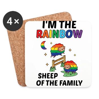 I'm The Rainbow Sheep In The Family Lesbian Love G - Untersetzer (4er-Set) - Weiß - Vorne