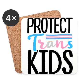 Protect Trans Kids Lgbtq Rainbow Pride Diversity Q - Untersetzer (4er-Set) - Weiß - Vorne
