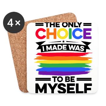The Only Choice I Made Was To Be Myself Bisexual G - Untersetzer (4er-Set) - Weiß - Vorne