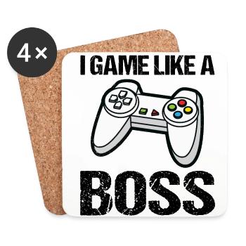 I Game Like A Boss Video Game Player Gaming Nerd G - Untersetzer (4er-Set) - Weiß - Vorne