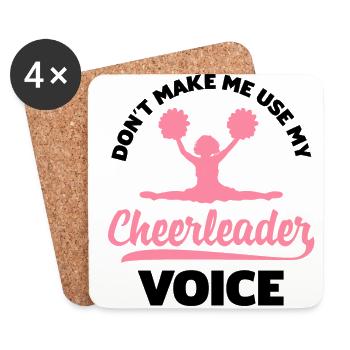 Don't Make Me Use My Cheerleader Voice Gymnast Che - Untersetzer (4er-Set) - Weiß - Vorne