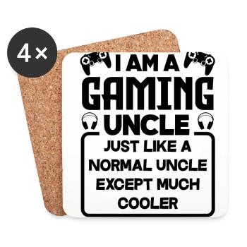I'm A Gaming Uncle Just Like A Normal Uncle Video - Untersetzer (4er-Set) - Weiß - Vorne