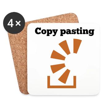 Copy Pasting Programming Coder Software Developer - Untersetzer (4er-Set) - Weiß - Vorne