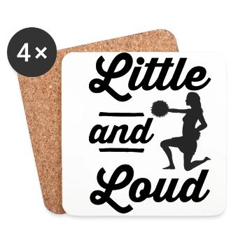 Little And Loud Cheerleading Cheerleader Dancing G - Untersetzer (4er-Set) - Weiß - Vorne