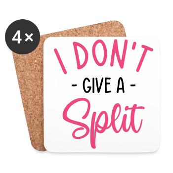 I Don't Give A Split Cheerleading Cheerleader Danc - Untersetzer (4er-Set) - Weiß - Vorne