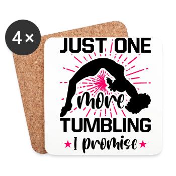 Just One More Tumbling I Promise Gymnast Cheerlead - Untersetzer (4er-Set) - Weiß - Vorne