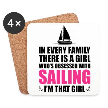 In Every Family There Is A Girl Who Obsessed With - Untersetzer (4er-Set) - Weiß - Vorne