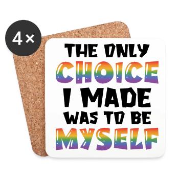 The Only Choice I Made Was To Be Myself Bisexual G - Untersetzer (4er-Set) - Weiß - Vorne