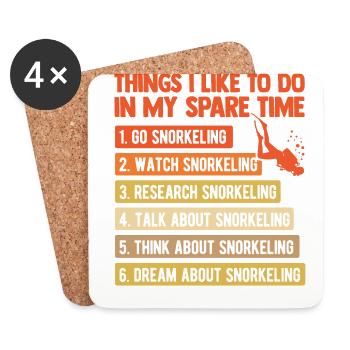 Things Is Like To Do In My Spare Time Scuba Diver - Untersetzer (4er-Set) - Weiß - Vorne