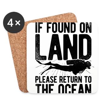 If Found On Land Please Return To The Ocean Scuba - Untersetzer (4er-Set) - Weiß - Vorne