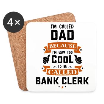 I'm Called Dad Because I'm Way Too Cool To Be Call - Untersetzer (4er-Set) - Weiß - Vorne