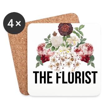 The Florist Graphic Botanical Flowers Gardening Pl - Untersetzer (4er-Set) - Weiß - Vorne