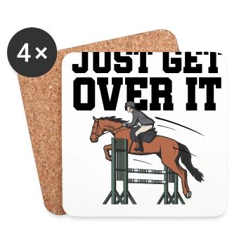 Just Get Over It Horse Lover Equestrian Show Jumpi - Untersetzer (4er-Set) - Weiß - Vorne