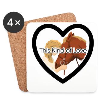 This Kind Of Love Horse Lover Equestrian Horse Rid - Untersetzer (4er-Set) - Weiß - Vorne