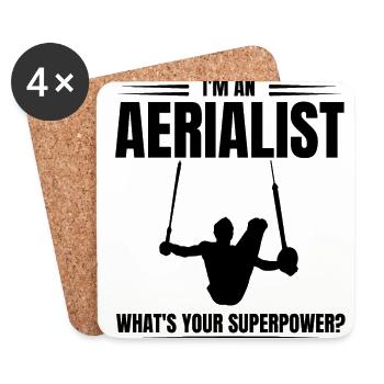 I'm An Arealist What's Your Superpower Gymnastics - Untersetzer (4er-Set) - Weiß - Vorne