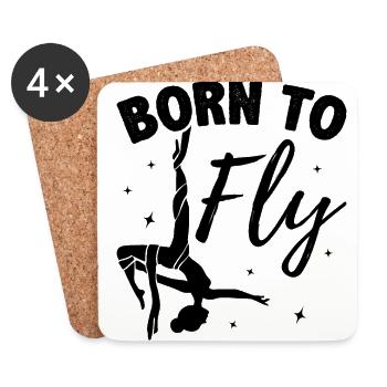 Born To Fly Graphic Acrobatics Acrobat Gymnastics - Untersetzer (4er-Set) - Weiß - Vorne