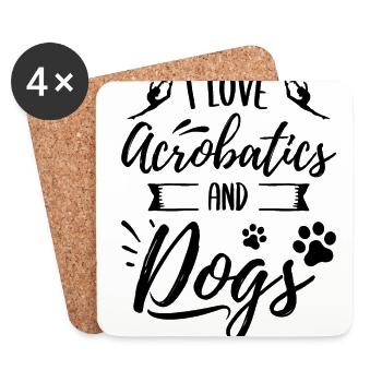 I Love Acrobatics Graphic Acrobat Gymnastics Gymna - Untersetzer (4er-Set) - Weiß - Vorne