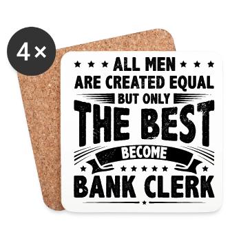 All Men Are Created Equal But Only The Best Become - Untersetzer (4er-Set) - Weiß - Vorne