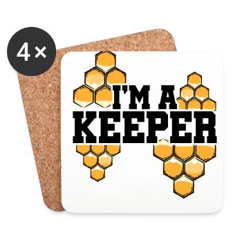 I'm A Keeper Animal Lover Animals Zoo Keeper Zoo K - Untersetzer (4er-Set) - Weiß - Vorne
