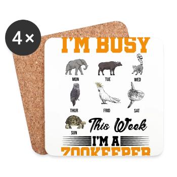 I'm Busy This Week I'm An Zoo Keeper Animal Lover - Untersetzer (4er-Set) - Weiß - Vorne