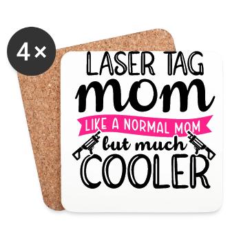 Im A Laser Tag Mom Just Like A Normal Mom Except M - Untersetzer (4er-Set) - Weiß - Vorne