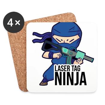 Ninja Graphic Lasertag Player Lasertag Phaser Lase - Untersetzer (4er-Set) - Weiß - Vorne