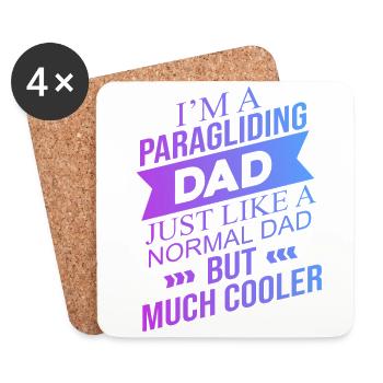 I'm A Paragliding Dad Just Like A Normal Dad Parag - Untersetzer (4er-Set) - Weiß - Vorne