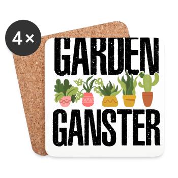 Garden Gangster Graphic Gardener Hogriculture Gard - Untersetzer (4er-Set) - Weiß - Vorne