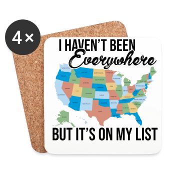 I Haven't Been Everywhere But It's On My List Trek - Untersetzer (4er-Set) - Weiß - Vorne