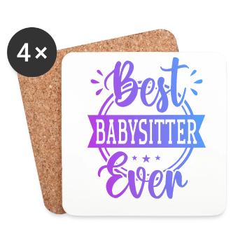 Best Babysitter Ever Daycare Provider Babysitting - Untersetzer (4er-Set) - Weiß - Vorne