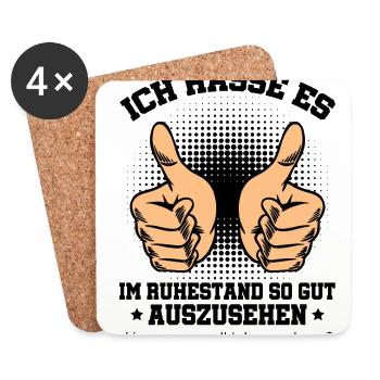 Ich Hasse Es Im Ruhestand So Gut Auszusehen Rentne - Untersetzer (4er-Set) - Weiß - Vorne