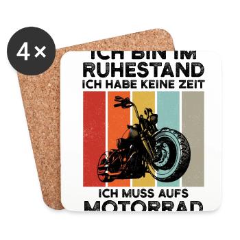 Ich Bin Im Ruhestand Ich Habe Keine Zeit Ich Muss - Untersetzer (4er-Set) - Weiß - Vorne