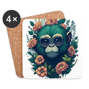 Monkey flower - Untersetzer (4er-Set) - Weiß - Vorne