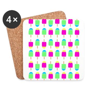 Popsicles - Coasters (set of 4) - white - Front