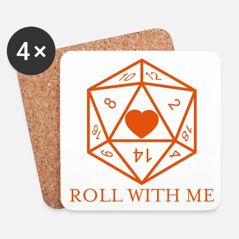 Rollen Sie mit mir - Untersetzer (4er-Set) - Weiß