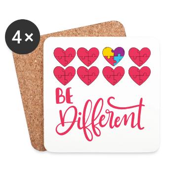 Autism Asperger - World Autism Day - Coasters (set of 4) - white - Front