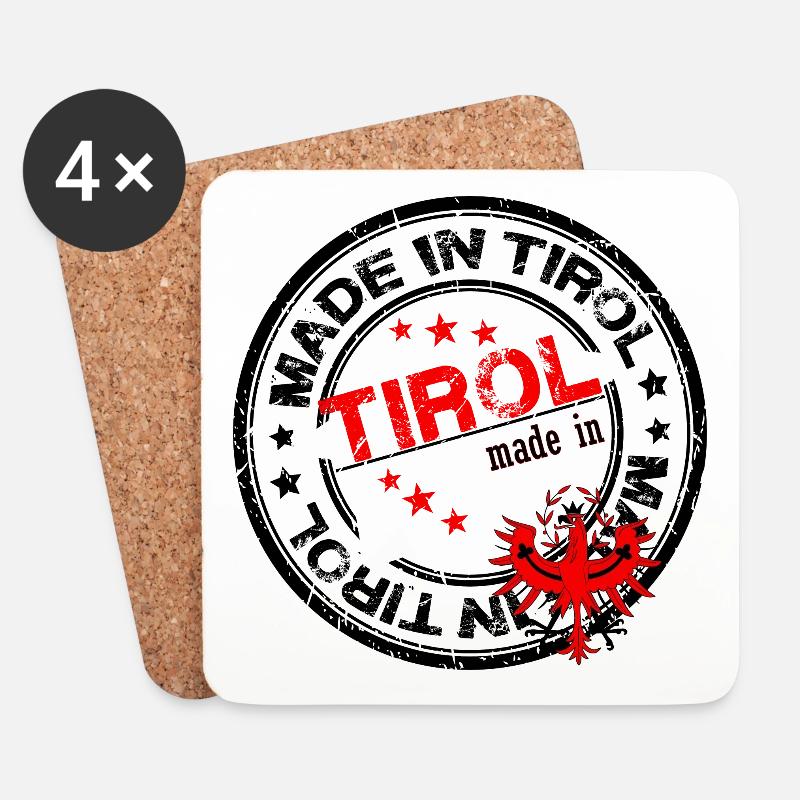 Tirol - Untersetzer (4er-Set) - Weiß
