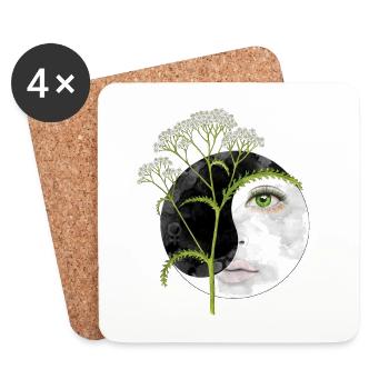 yarrow - Coasters (set of 4) - white - Front