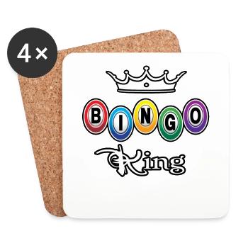 bingo roi jouer au bingo - Dessous de verre (lot de 4) - blanc - Devant