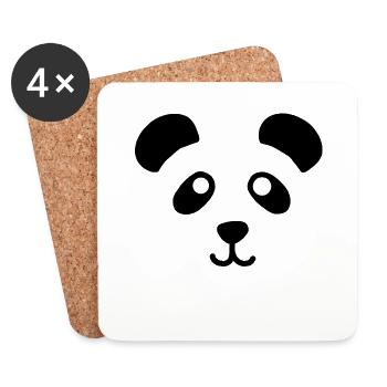 Panda - Untersetzer (4er-Set) - Weiß - Vorne