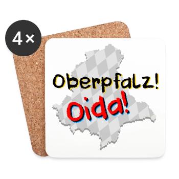 Oberpfalz Oida - Untersetzer (4er-Set) - Weiß - Vorne