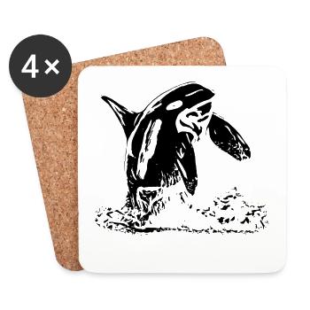 Orca - Untersetzer (4er-Set) - Weiß - Vorne