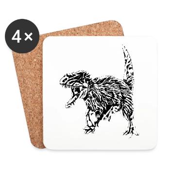 Dino - Coasters (set of 4) - white - Front
