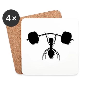 Fitness - Weight Training - Muscles - Coasters (set of 4) - white - Front
